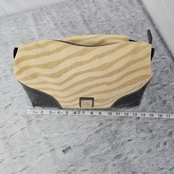 Dooney & Bourke Signature Jacquard Hand Bag Zebra Print Hobo Purse with Dust Bag - Picture 9 of 10